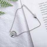 Sodrov 2019 Couples Round Fortune Tree Sterling Silver Bracelet DIY Life Tree 925 Sterling Silver Women's Bracelet