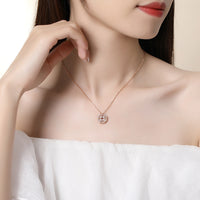 Sterling Silver 925 Clover Necklace Four Leaf Heart Shape Pendant Necklace for Women Hart Luxury Jewelry Sale Dropshipping