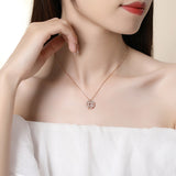 Sterling Silver 925 Clover Necklace Four Leaf Heart Shape Pendant Necklace for Women Hart Luxury Jewelry Sale Dropshipping