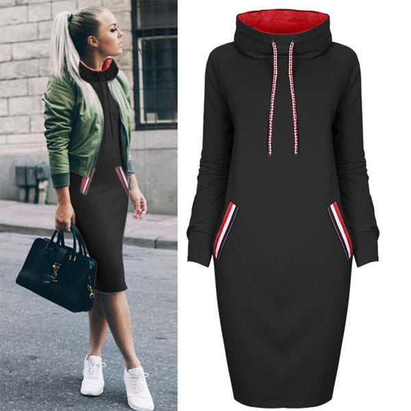 Women Hoodie Dress 2019 Winter Spring Women's Pullover Fashion Ladies Sweatshirts Female Long Hoodies Plus Size Women Pull Hoody on AliExpress