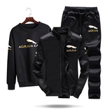 2019 New Men Sets Fashion Autumn Spring Sporting Suit Sweatshirt +Sweatpants Mens Clothing 3 Pieces Sets Slim Tracksuit