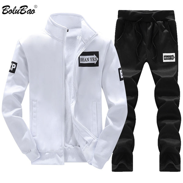 BOLUBAO Men Set Sportswear + Swetpants 2019 Spring Summer Male Clothing Casual Sportswear Tracksuits Sweatshirt Male Set Suit