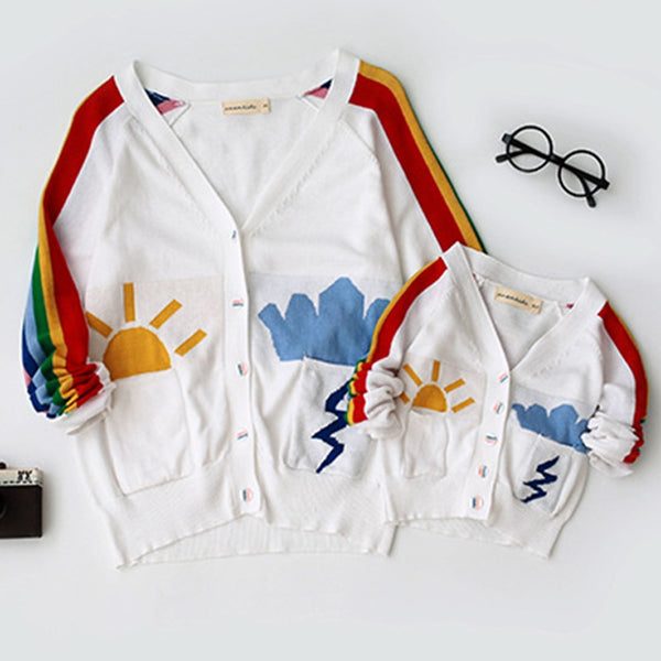 Family Sweaters  Fashion  Pullovers Autumn Winter Mommy and Me Mother Daughter Clothes Family Clothing Mom Son Outfits