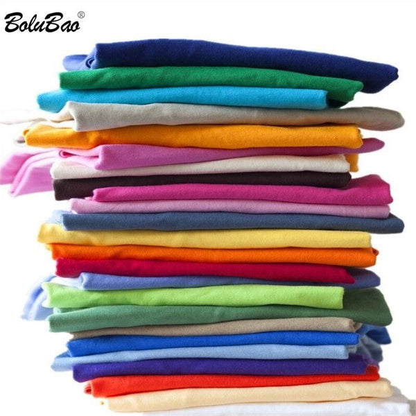 BOLUBAO New Men Solid Color T Shirt Mens T-shirts Summer Skateboard Boy Tee Multi Color Casual Tops Simple Style