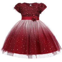 Pegeant Sequined Backless Kids Dresses for Girls Wedding Party Princess Dresses Baby Girls First Communion Layered Tutu Dresses
