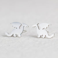 Stainless Steel Animal Heart Star Moon Stud Earrings for Women Korean Minimalist Earrings Jewelry Accessories