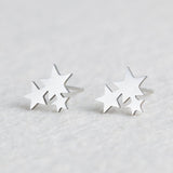 Stainless Steel Animal Heart Star Moon Stud Earrings for Women Korean Minimalist Earrings Jewelry Accessories