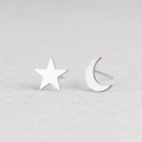 Stainless Steel Animal Heart Star Moon Stud Earrings for Women Korean Minimalist Earrings Jewelry Accessories