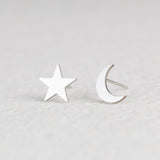 Stainless Steel Animal Heart Star Moon Stud Earrings for Women Korean Minimalist Earrings Jewelry Accessories