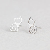 Stainless Steel Animal Heart Star Moon Stud Earrings for Women Korean Minimalist Earrings Jewelry Accessories