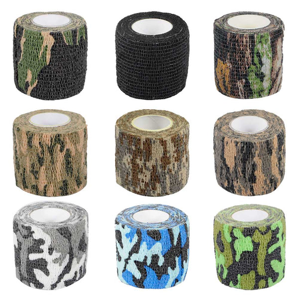 Tactical Camo Stretch Tape Bandage Camping Hunting Camouflage Tape Military First Aid Bandage Shooting Gun Paintball Accessories