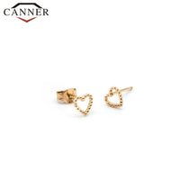 Simple Cute Mini heart-shaped Stud Earrings for Women 925 Sterling Silver love sweet INS Earrings Girl&#39;s Fashion Gift