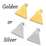 Golden Korean Minimalist Golden Iron Stainless Steel Triangle Stud Earrings for Women Fashion 2019 Jewelry Accessories Gift