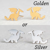Golden Korean Minimalist Golden Iron Stainless Steel Triangle Stud Earrings for Women Fashion 2019 Jewelry Accessories Gift