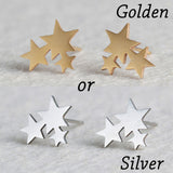 Golden Korean Minimalist Golden Iron Stainless Steel Triangle Stud Earrings for Women Fashion 2019 Jewelry Accessories Gift