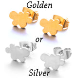 Golden Korean Minimalist Golden Iron Stainless Steel Triangle Stud Earrings for Women Fashion 2019 Jewelry Accessories Gift