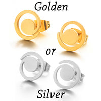 Golden Korean Minimalist Golden Iron Stainless Steel Triangle Stud Earrings for Women Fashion 2019 Jewelry Accessories Gift