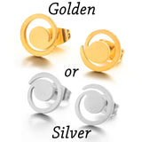 Golden Korean Minimalist Golden Iron Stainless Steel Triangle Stud Earrings for Women Fashion 2019 Jewelry Accessories Gift