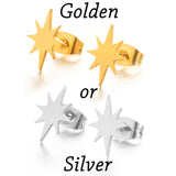 Golden Korean Minimalist Golden Iron Stainless Steel Triangle Stud Earrings for Women Fashion 2019 Jewelry Accessories Gift