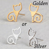 Golden Korean Minimalist Golden Iron Stainless Steel Triangle Stud Earrings for Women Fashion 2019 Jewelry Accessories Gift