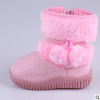 Girls Snow Boots New Fashion Comfortable Thick Warm Kids Boots Lobbing Ball Thick Children Winter Cute Boys Boots Princess Shoes