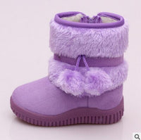 Girls Snow Boots New Fashion Comfortable Thick Warm Kids Boots Lobbing Ball Thick Children Winter Cute Boys Boots Princess Shoes