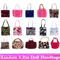 Random 1 Set Doll Accessories for Barbie Doll Shoes Boots Mini Dress Handbags Crown Hangers Glasses Doll Clothes Kids Toys 12&#39;&#39;