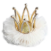 Children Kidds Girl Princess Rhinestone Crystal Lace Crown Hairpin Clip New Style Gift Decoration Accessory