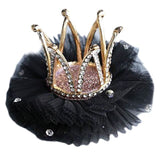 Children Kidds Girl Princess Rhinestone Crystal Lace Crown Hairpin Clip New Style Gift Decoration Accessory