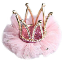 Children Kidds Girl Princess Rhinestone Crystal Lace Crown Hairpin Clip New Style Gift Decoration Accessory