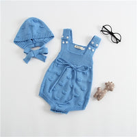 Newborn Baby Girls Boys Knitted Romper Baby Clothes Cotton Pompom Woolen Baby Rompers Ruffle Infant Baby Boys Jumpsuit Overalls