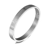2020 New Luxury Cuff Cross Bracelet Bangle Stainless Steel Open Bracelet Carving Spanish Scripture For Men Women Jewelry