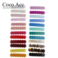 japan korean new design acrylic colid candy color Scallop shell bar shaped wave simple hair side clips grips barrettes kids baby
