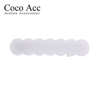 japan korean new design acrylic colid candy color Scallop shell bar shaped wave simple hair side clips grips barrettes kids baby