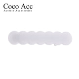 japan korean new design acrylic colid candy color Scallop shell bar shaped wave simple hair side clips grips barrettes kids baby