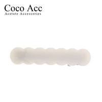 japan korean new design acrylic colid candy color Scallop shell bar shaped wave simple hair side clips grips barrettes kids baby