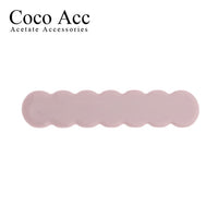 japan korean new design acrylic colid candy color Scallop shell bar shaped wave simple hair side clips grips barrettes kids baby