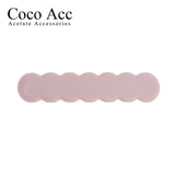 japan korean new design acrylic colid candy color Scallop shell bar shaped wave simple hair side clips grips barrettes kids baby