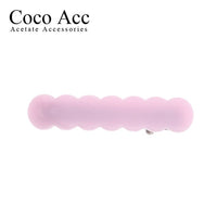 japan korean new design acrylic colid candy color Scallop shell bar shaped wave simple hair side clips grips barrettes kids baby