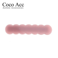 japan korean new design acrylic colid candy color Scallop shell bar shaped wave simple hair side clips grips barrettes kids baby