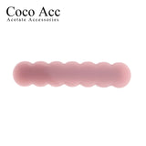 japan korean new design acrylic colid candy color Scallop shell bar shaped wave simple hair side clips grips barrettes kids baby