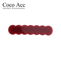 japan korean new design acrylic colid candy color Scallop shell bar shaped wave simple hair side clips grips barrettes kids baby