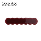japan korean new design acrylic colid candy color Scallop shell bar shaped wave simple hair side clips grips barrettes kids baby