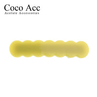 japan korean new design acrylic colid candy color Scallop shell bar shaped wave simple hair side clips grips barrettes kids baby