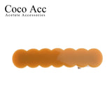 japan korean new design acrylic colid candy color Scallop shell bar shaped wave simple hair side clips grips barrettes kids baby
