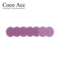 japan korean new design acrylic colid candy color Scallop shell bar shaped wave simple hair side clips grips barrettes kids baby