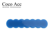 japan korean new design acrylic colid candy color Scallop shell bar shaped wave simple hair side clips grips barrettes kids baby