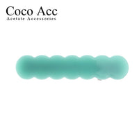japan korean new design acrylic colid candy color Scallop shell bar shaped wave simple hair side clips grips barrettes kids baby