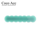 japan korean new design acrylic colid candy color Scallop shell bar shaped wave simple hair side clips grips barrettes kids baby