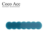japan korean new design acrylic colid candy color Scallop shell bar shaped wave simple hair side clips grips barrettes kids baby